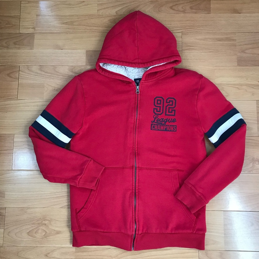 Children’s Place Sherpa lined Kids Red Hoodie size 16